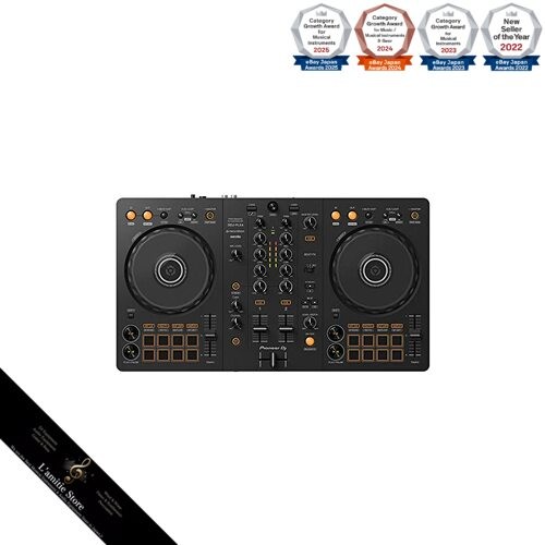 DJ Controller DDJ-FLX4 + PC Stand + Dust Cover Set (Compatible with