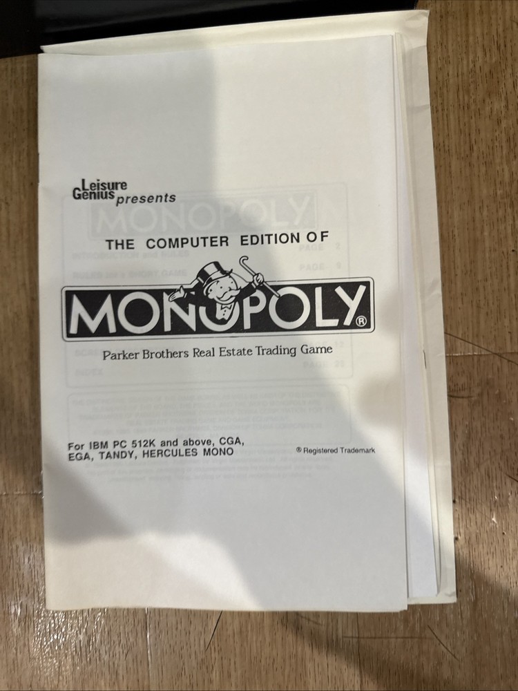 Computer Software Game Collection Clue, Risk, Monopoly Floppy 1991 Atari IBM Mac