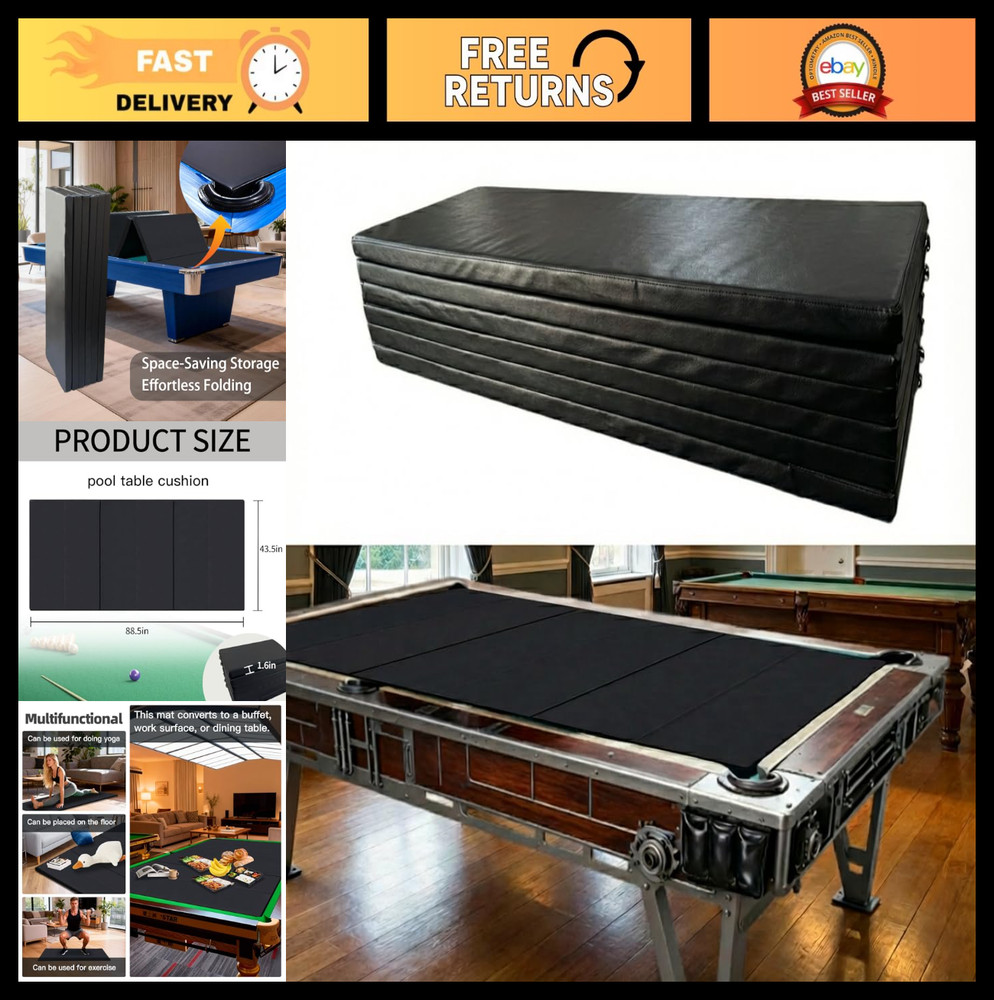 8ft Convertible Pool Table Insert - Foldable Dining & Game Table Cover, Waterpro