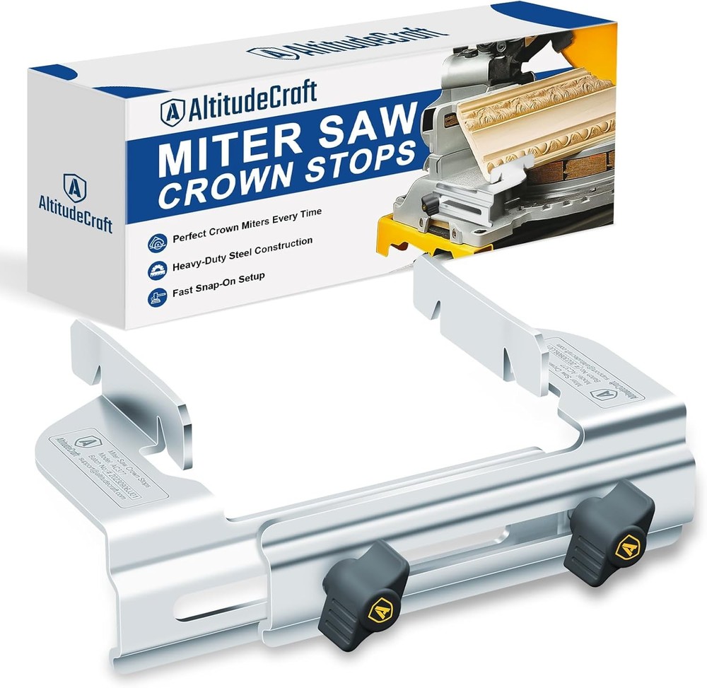 Crown Stops for Miter Saw - Simplifies Compound Angle Cutting, Heavy Duty Crown