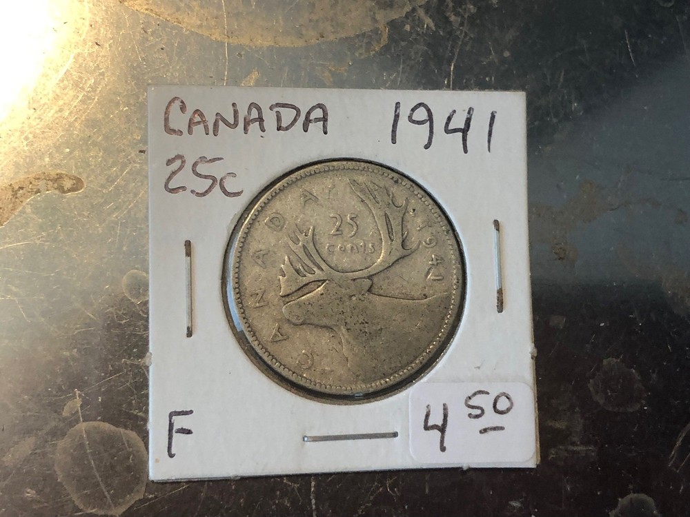 Silver 1941 Canada 25 Cents