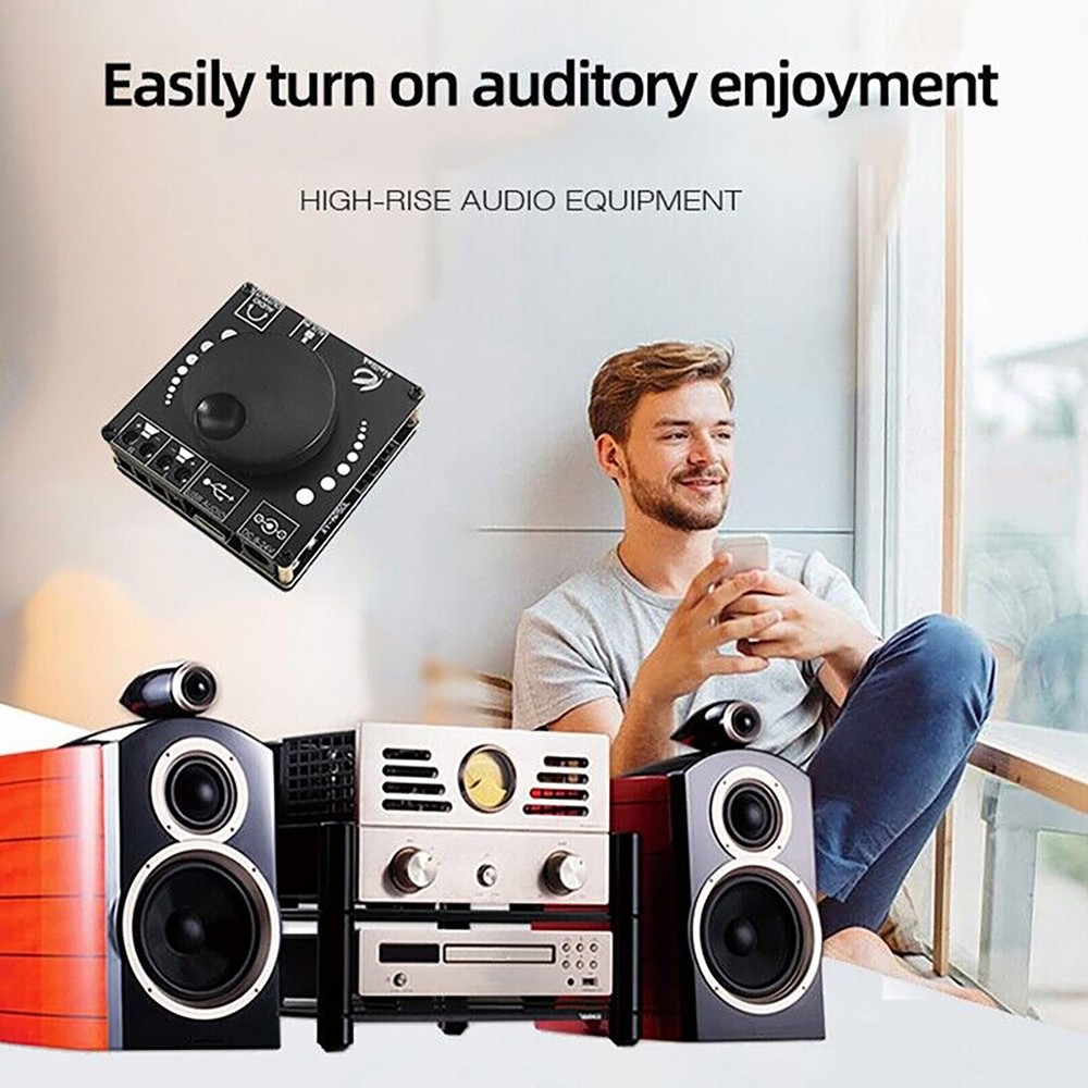 Mini Portable Bluetooth 5.0 Wireless Stereo Audio Power Digital Amplifier Board