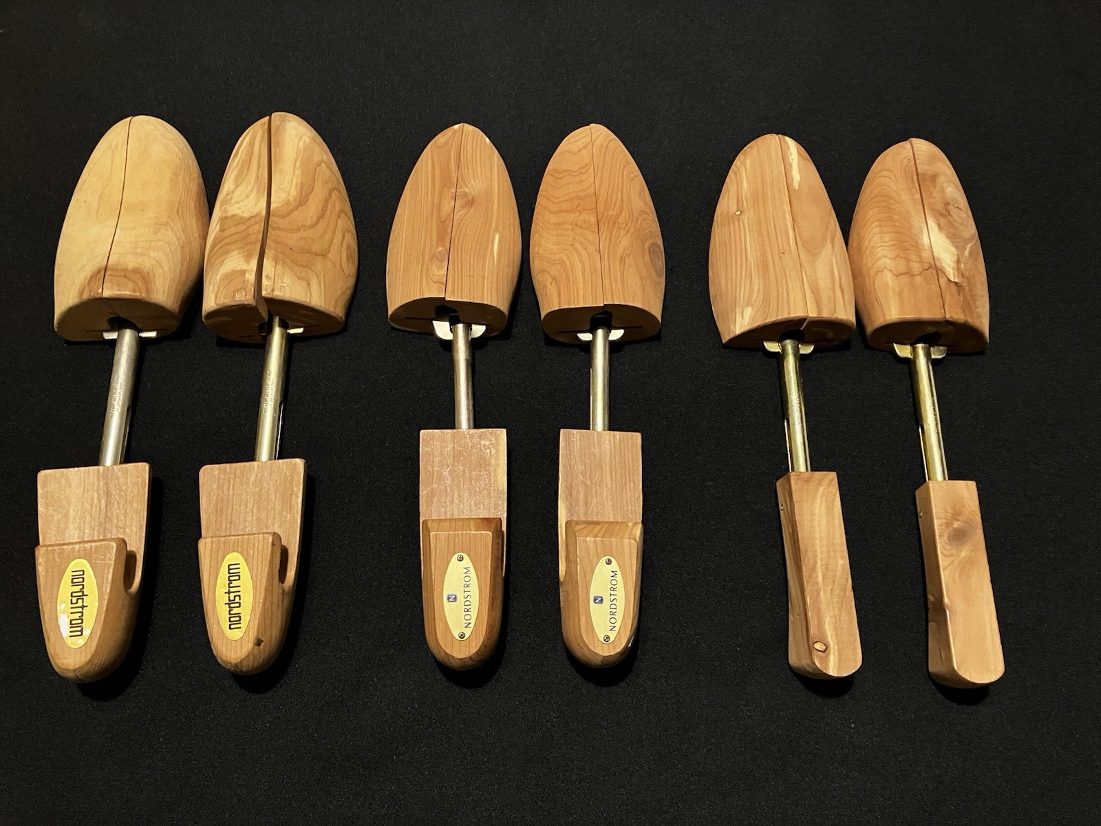 Lot 3 Pairs Cedar Shoe Trees Cedar Wood Adjustable Men Large Nordstrom