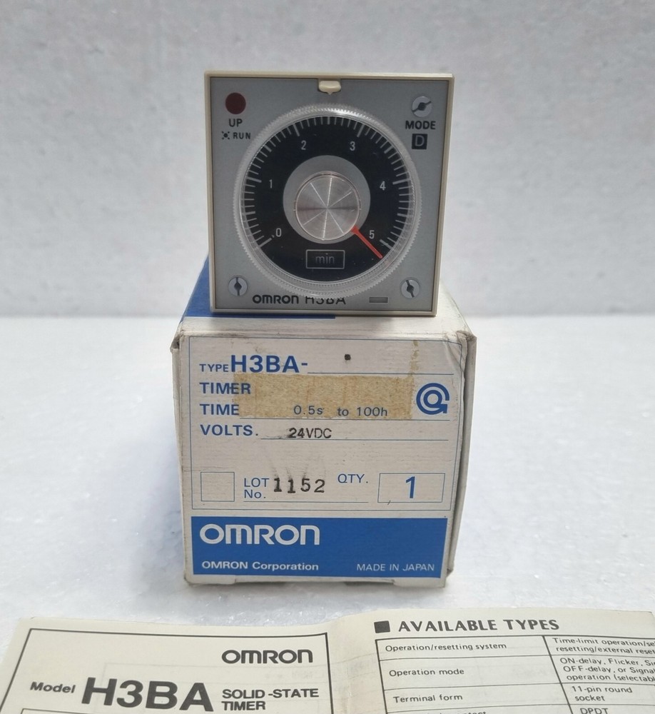 Omron H3BA Solid-State Timer 0.5s to 100h 24vdc
