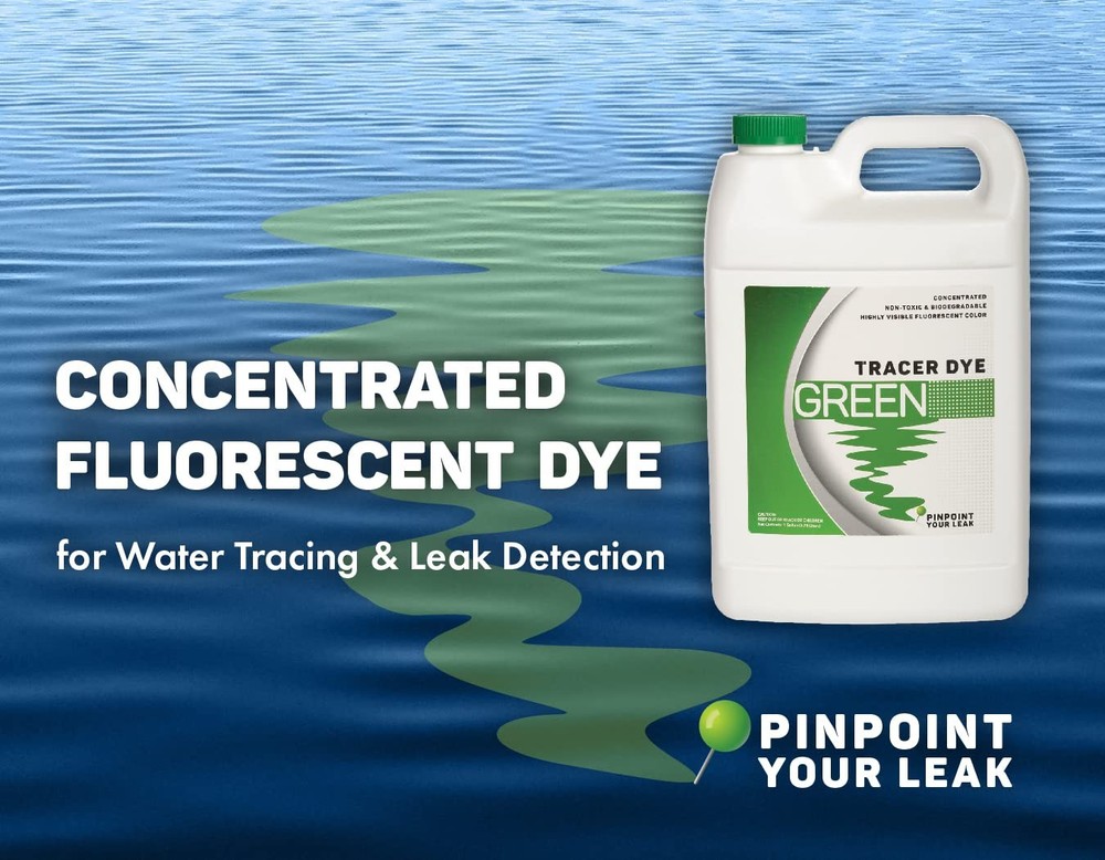 Green Tracing Dye - Highly Visible Concentrated Fluorescent Leak Detection Dy...