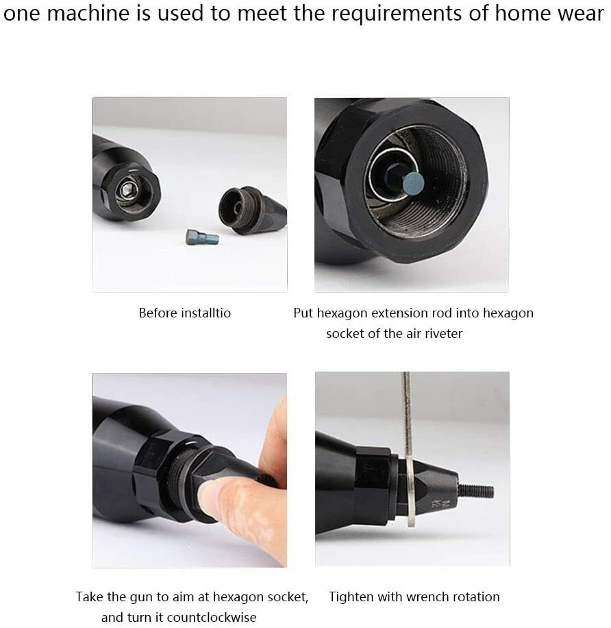 1/4 Pneumatic Riveting Gun Pull M6 M8 M10 Nut Automatic Air Rivet Nut Tool