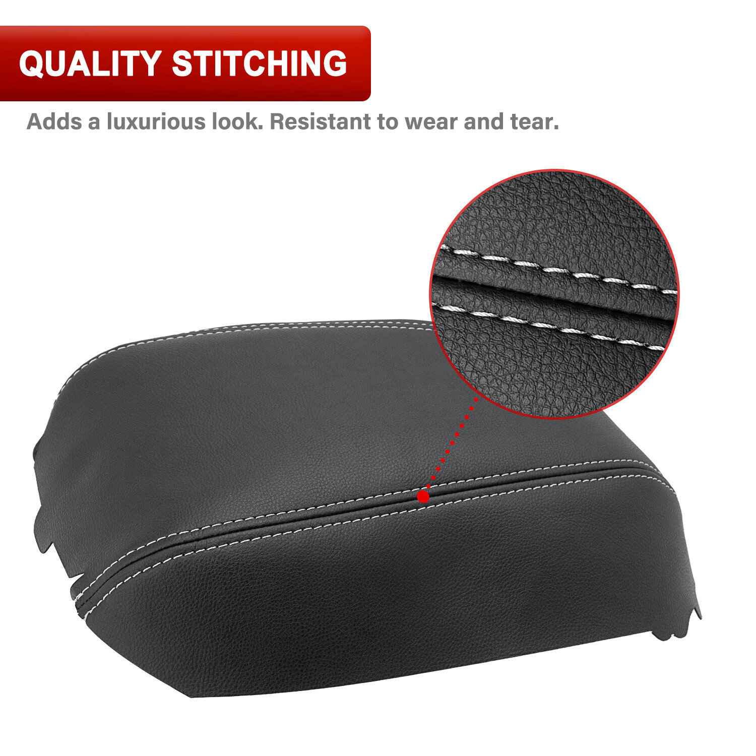 Center Console Lid Armrest Cover Replacement Black for Chrysler 200 2015-2019