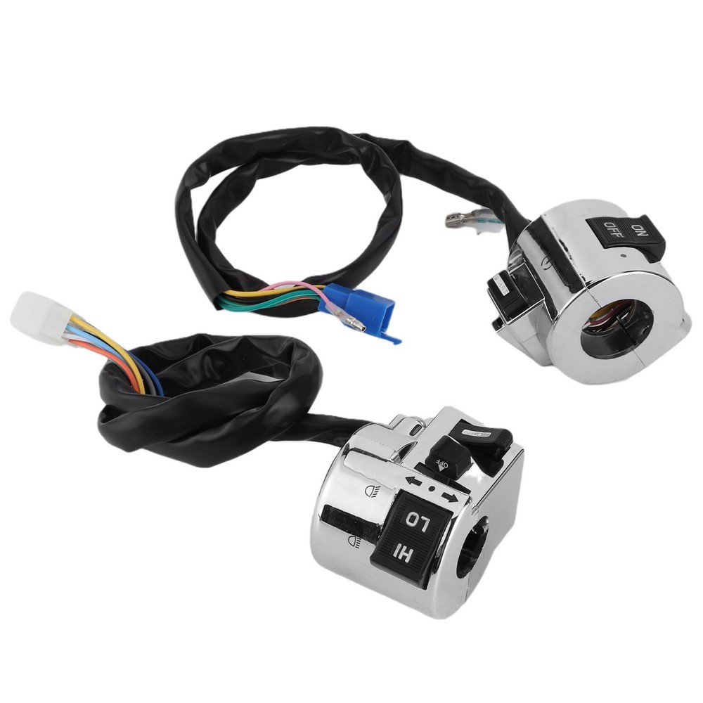 2pcs Motorcycle Steering Wheel Switch Control Button For Flashlight Hoop 25mm