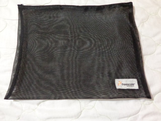 Black Mesh Zipper Document Pouch File Storage, Freescale