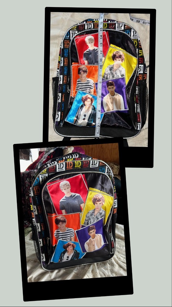 *RARE* One Direction Multicolor 2012 Graphic Kids Medium Backpack