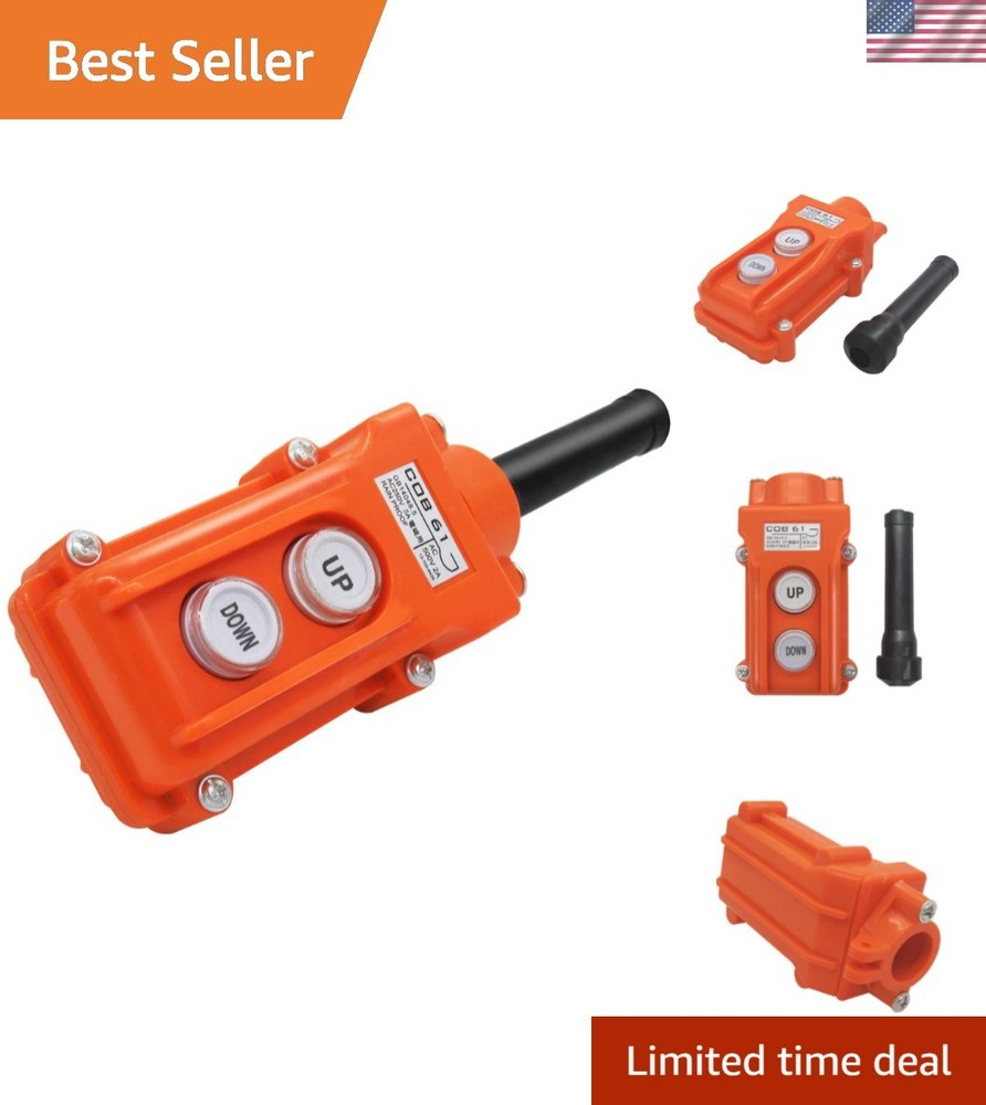 Momentary Push Button Control Station - Up/Down Hoist Switch with  Rating