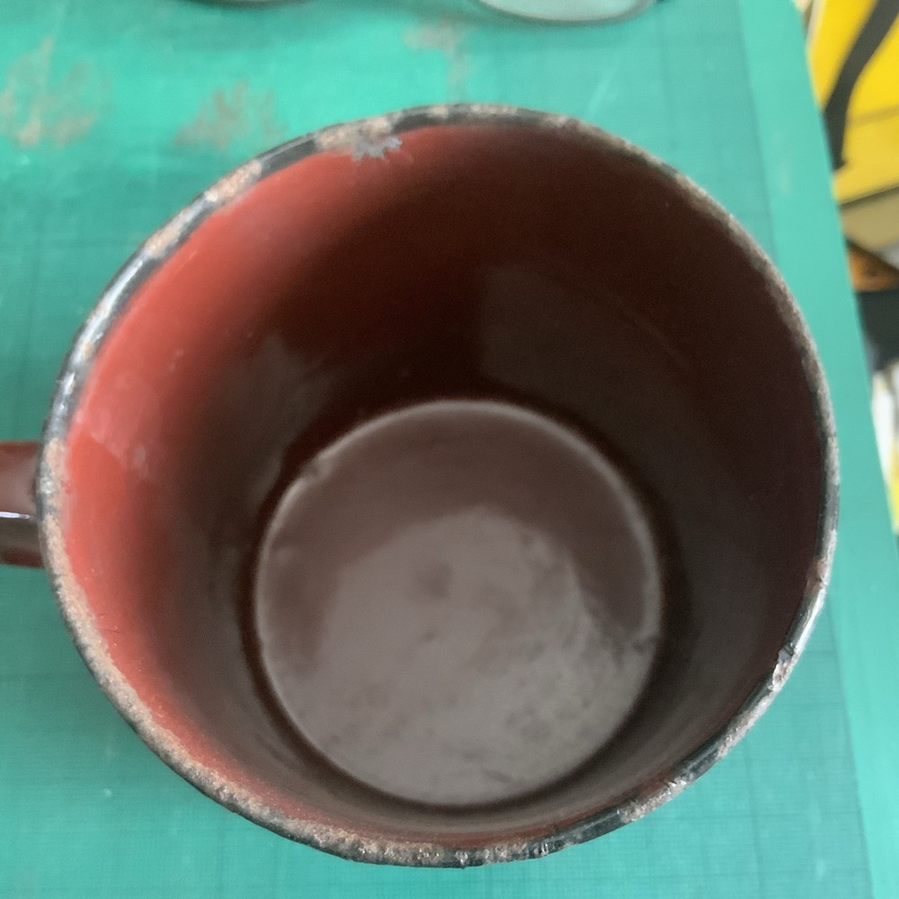 WWII Pattern British Army Military Issue Brown Enamel Cup