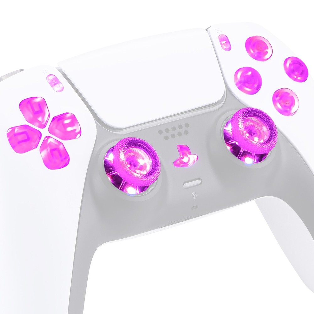 7 Colors 9 Modes Luminated Button Kit Lighted LED For PS5 Controller BDM-010 020