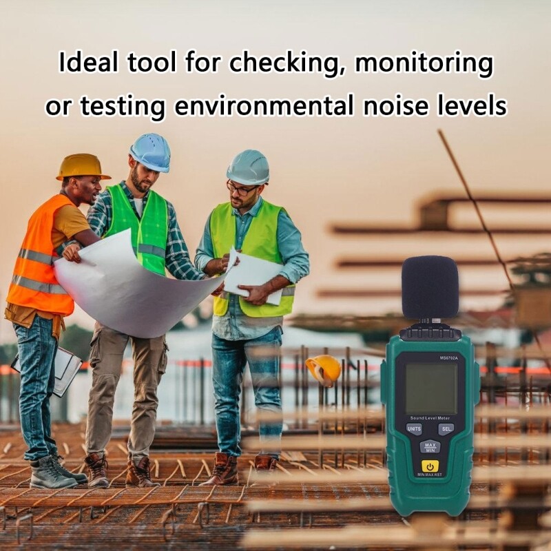 Handheld Noise Level Meter Tool with 0.1dB Resolution for Technical Applications