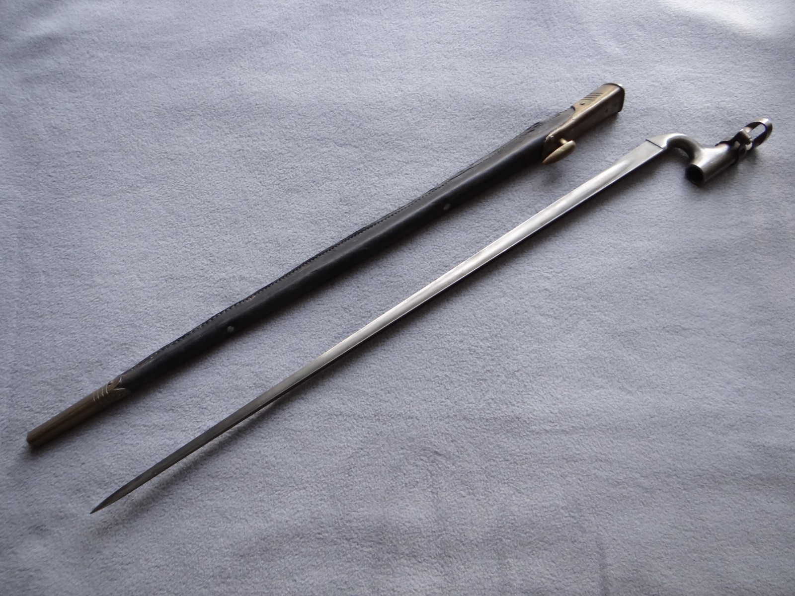 British 303 Caliber Martini Enfield M1895 Socket Bayonet and Scabbard