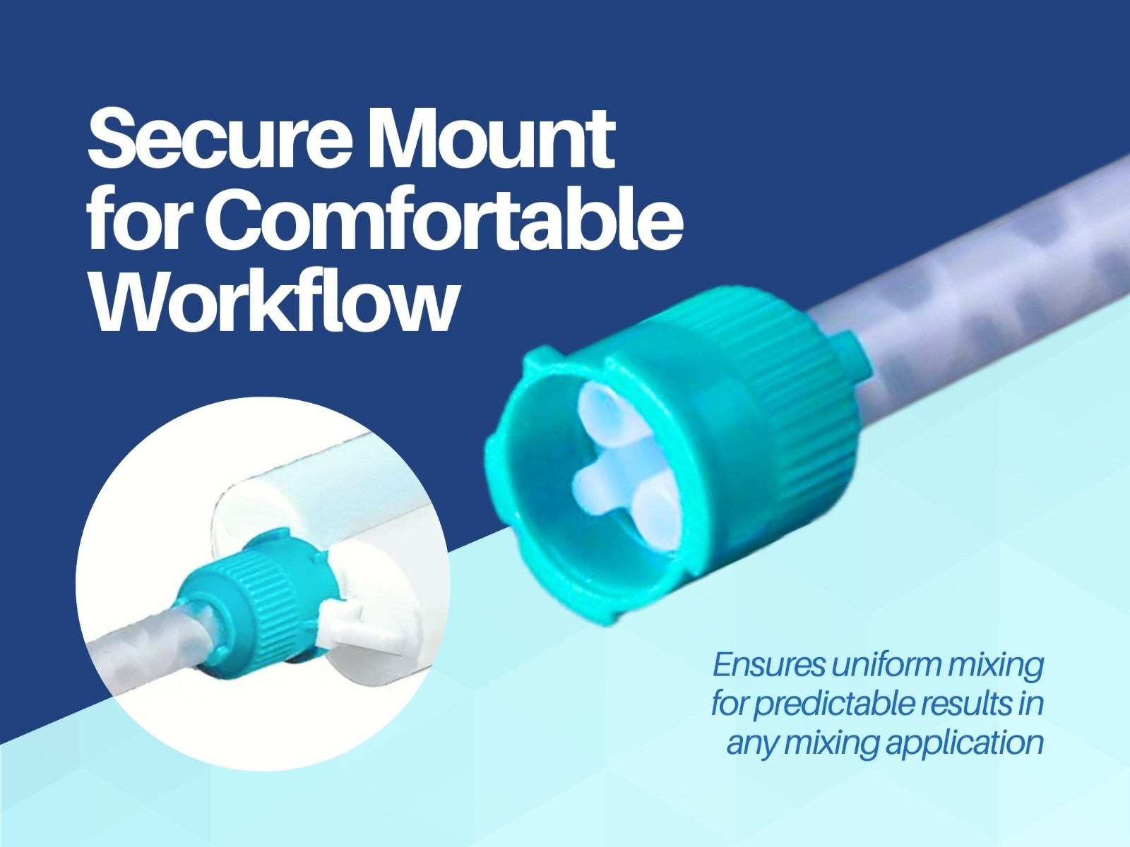 Dental Mixing Tips 1:1 Ratio 6.8cm Crown & Bridge Impression, 50-Pack Green