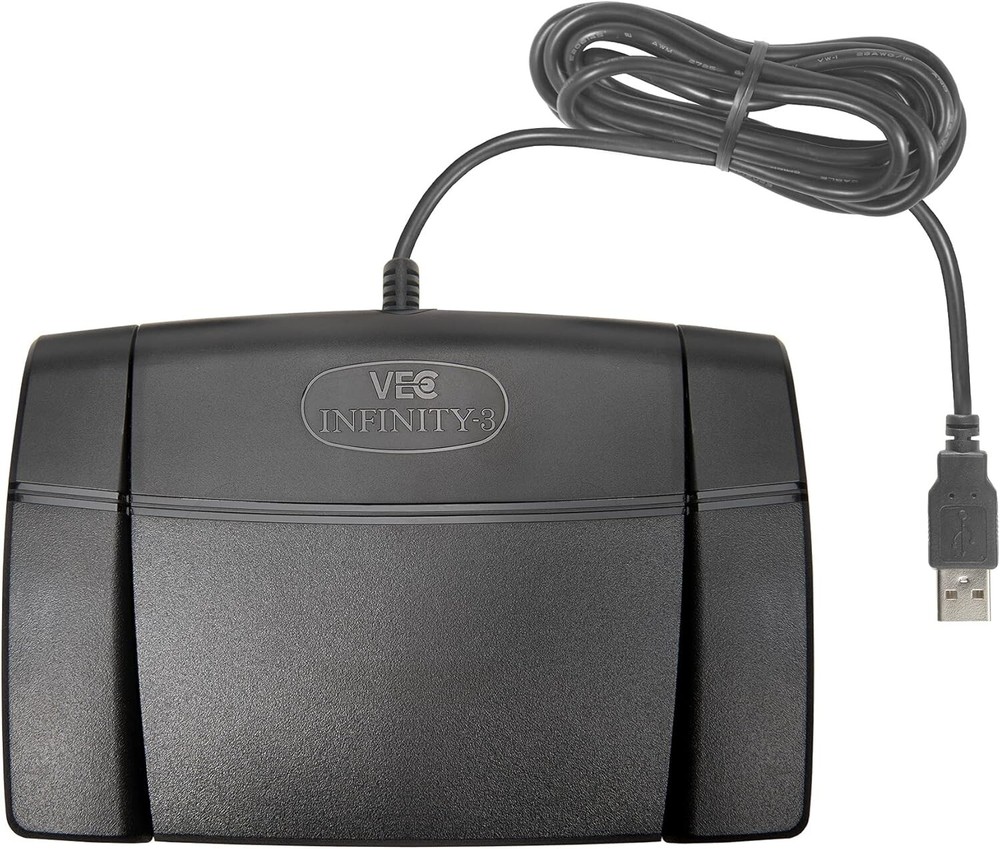 Executive Communication Systems Infinity 3 USB Foot Pedal Control Computer Plug