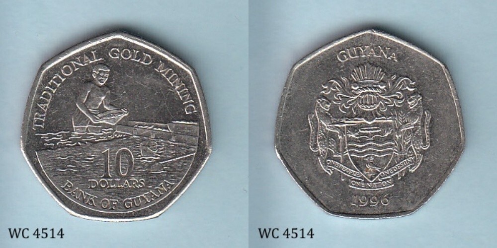 Guyana 10 Dollars 1996 Coin