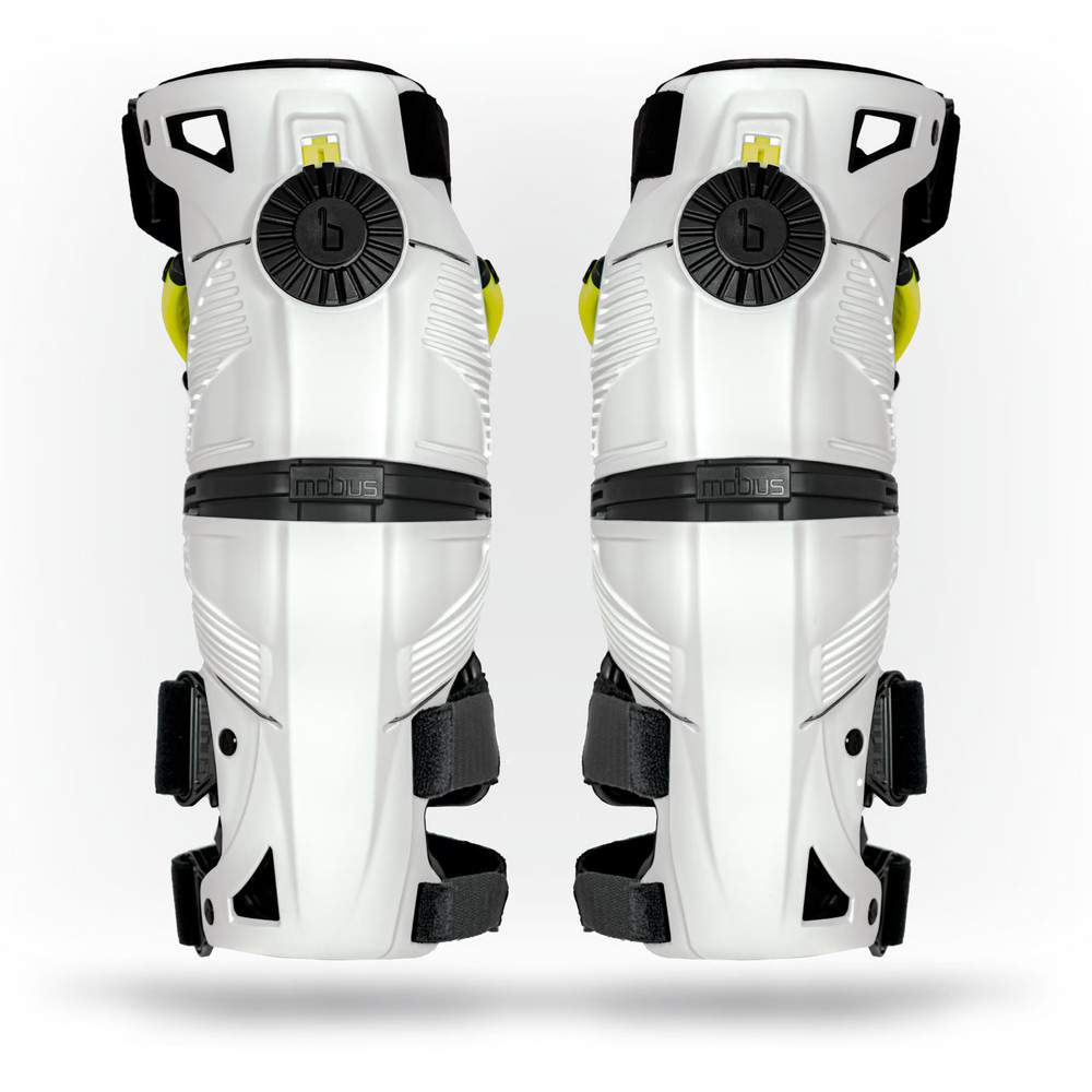 Mobius X8 MX Knee Braces - White - X-Small Pair