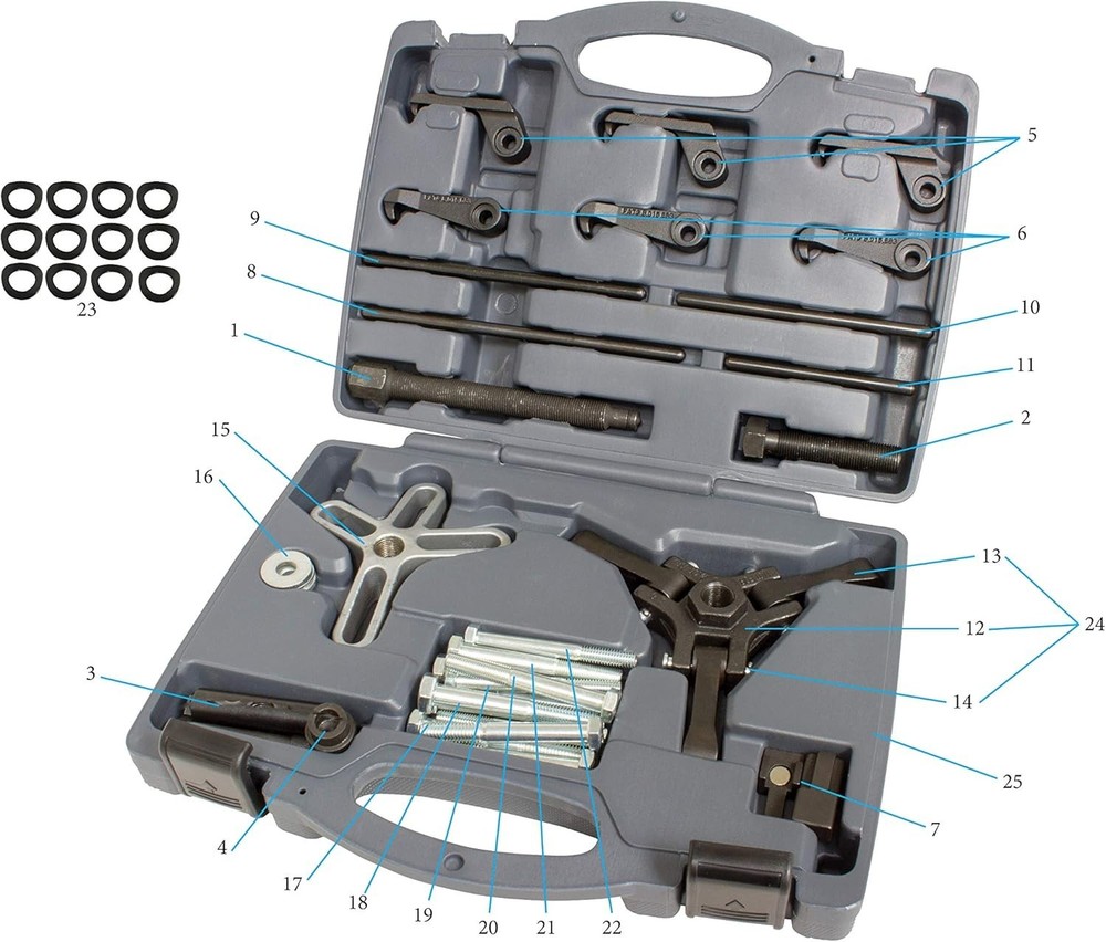 Lisle 54810 Master Harmonic Balancer Puller Kit Free Shipping US