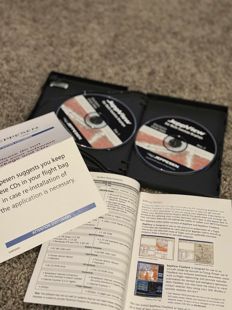 Jeppeson Electronic Chart JeppView For Multi-function Displays~Vista 2009 CD-Rom