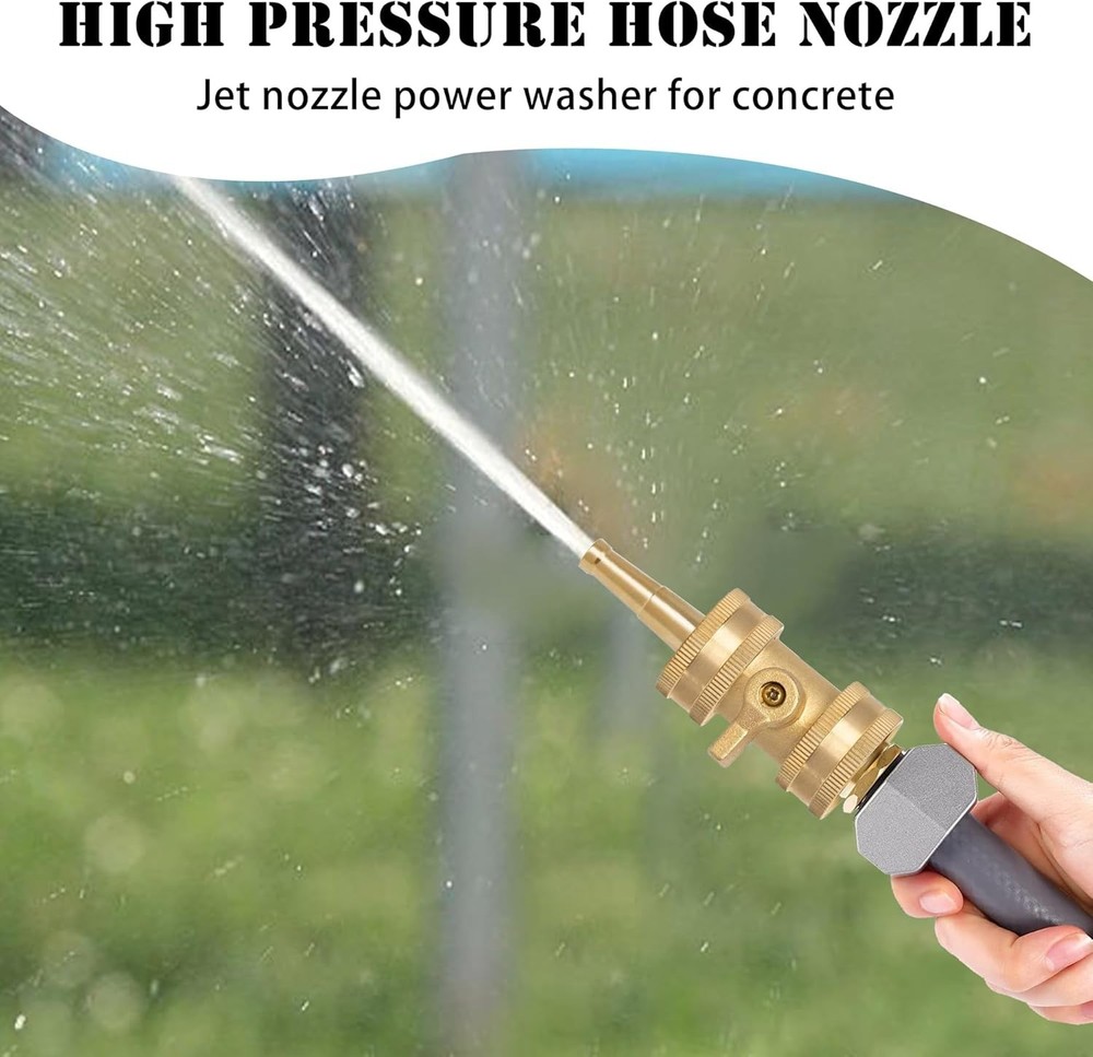 Versatile 2-Pack Jet Nozzles for Cleaning & Watering - Solid Brass Construction