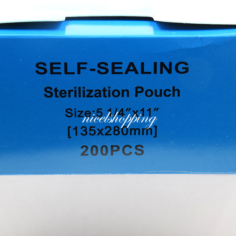 6Sizes Dental Autoclave Pouch Premium Sterilization Self-Sealing Variable 200 Pc