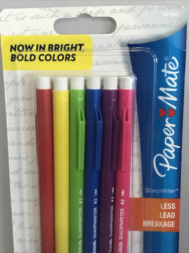 Paper Mate Sharp Writer Non-Refillable Mechanical Pencils, 0.7 mm, 6/Pack