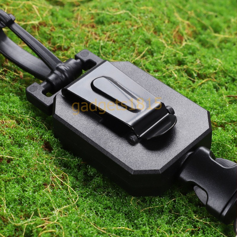 CB Radio Mic Holder Hanger Retractable 32" Stainless Steel Cord Keeper w/ Clip