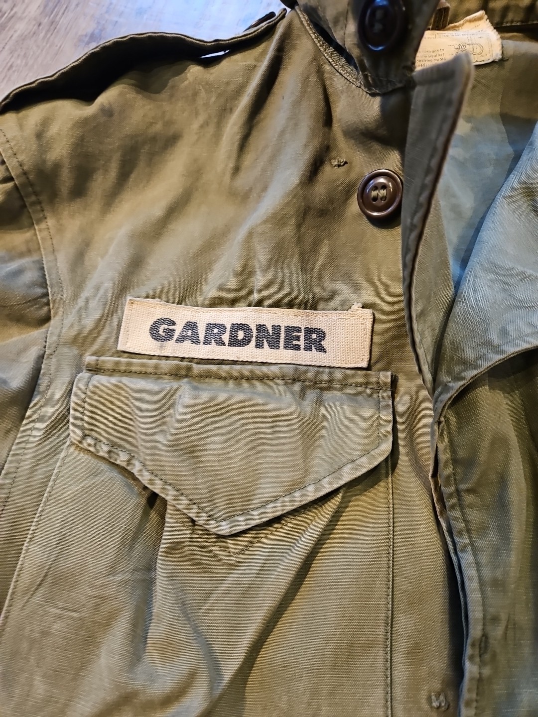 Vtg 40s Named M-43 Field Jacket WW2 US Army Military Hell on Wheels WWII 34s