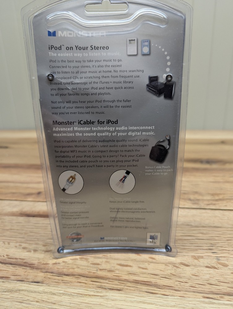 Monster iCable Stereo Cable For iPod and Mac 7ft Cable