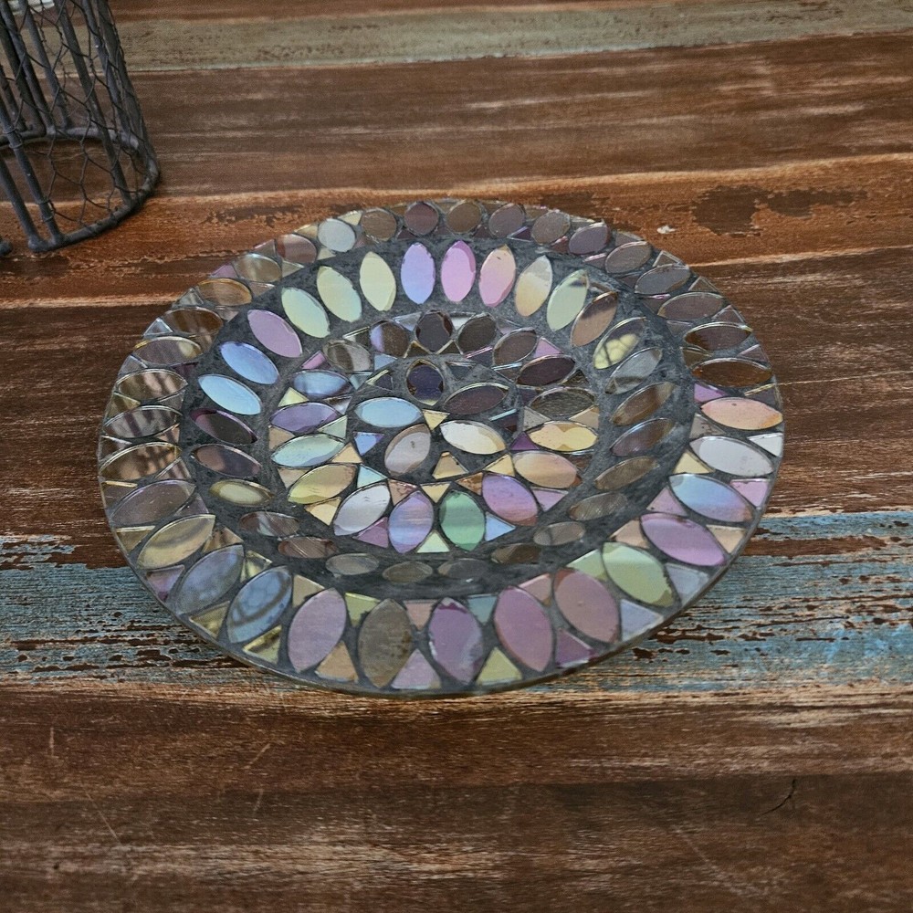 Rustic Metal Tower Includes Mosaic Plate Tea Lights Or Your Own Creativity!