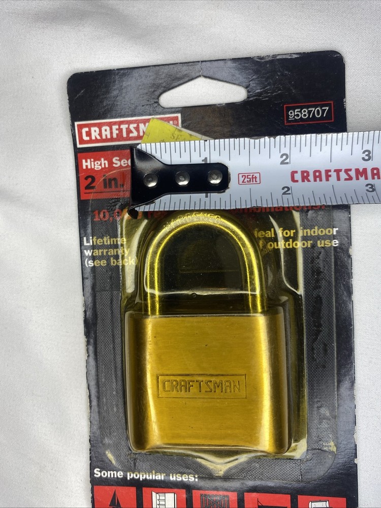 Craftsman 2”Brass Combination Padlock 958707