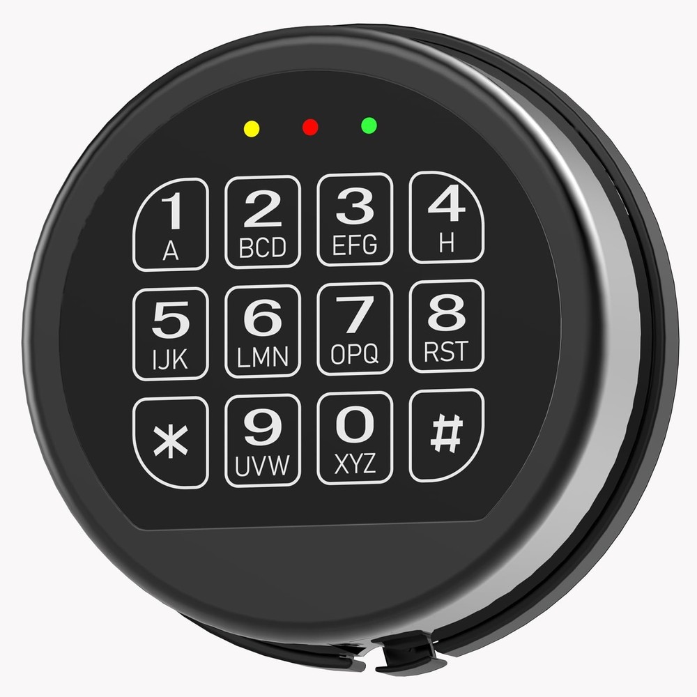 Gun Safe Black Keypad with Solenoid Lock, Electronic Lock for Fireproof Safe ...