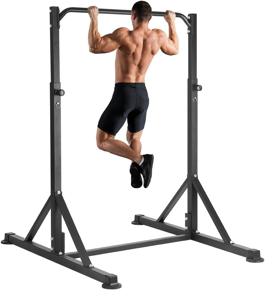 Pull up Station, Power Tower Adjustable Pullup Bar Free Standing, Heavy Duty Mul
