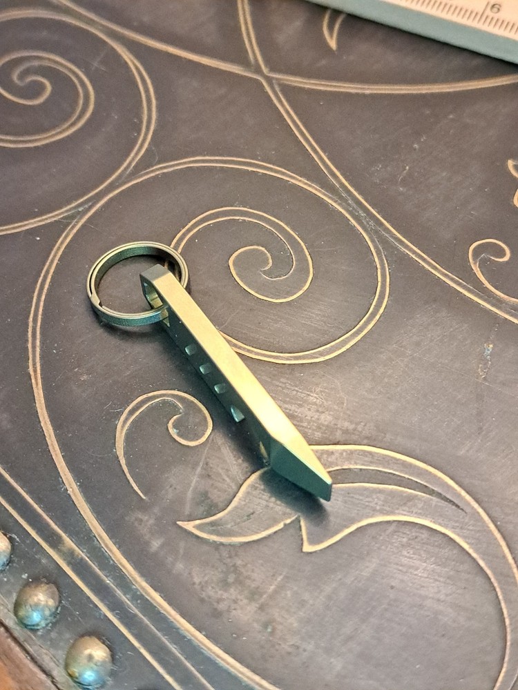 Mini EDC Anodized Gold Titanium Keychain Bottle Opener