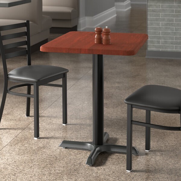24" x 30" Rectangular Restaurant Table Top with Red Mahogany Laminate Top Finish