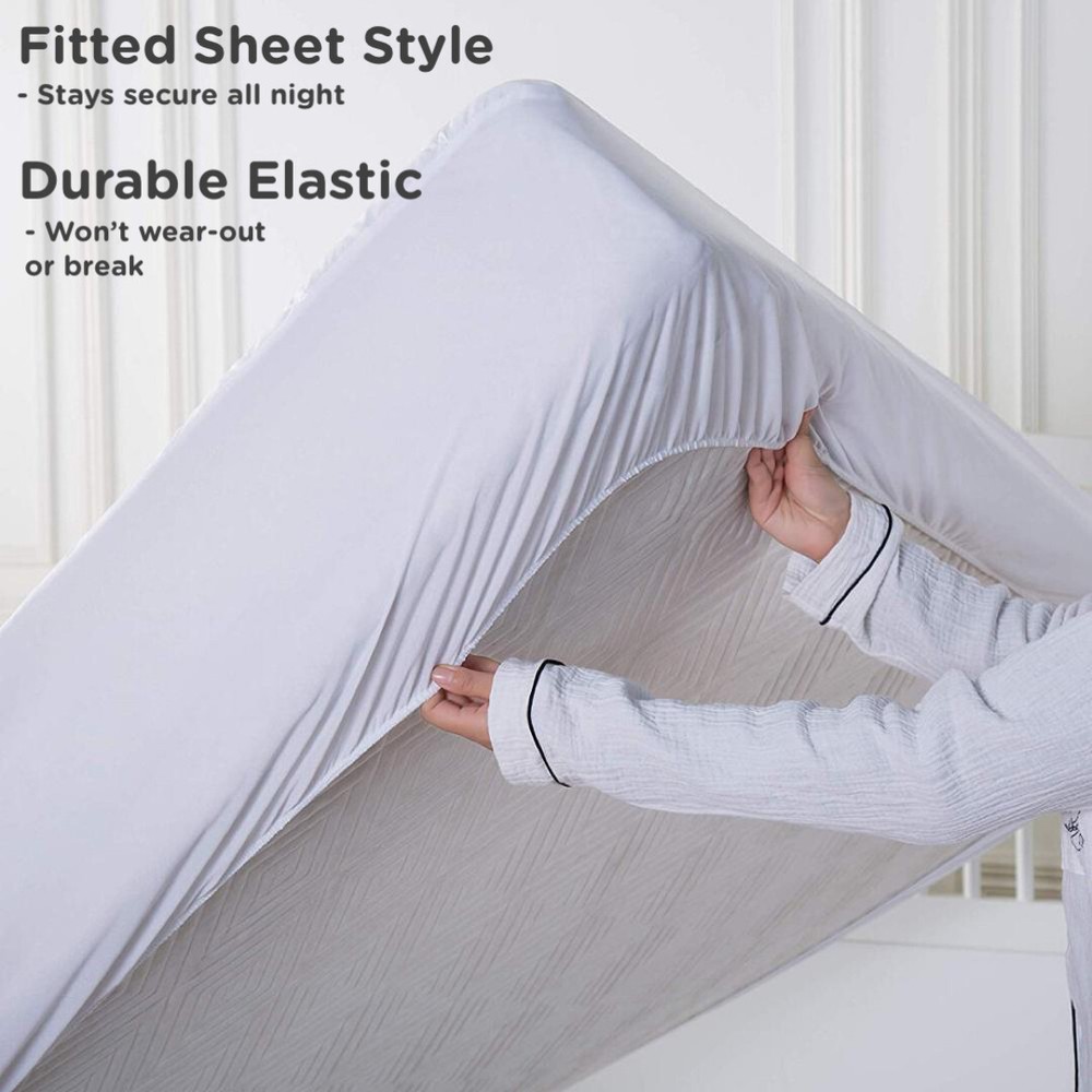 Sacred Thread Mattress Protector, 100% Cotton, Deep Pockets, Waterproof & Quiet