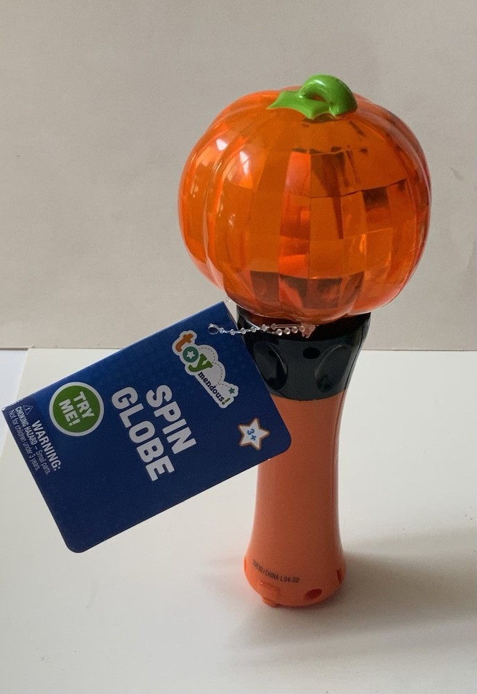 Halloween Fall Whimsy Spin Globe Light-Up Toy PUMPKIN