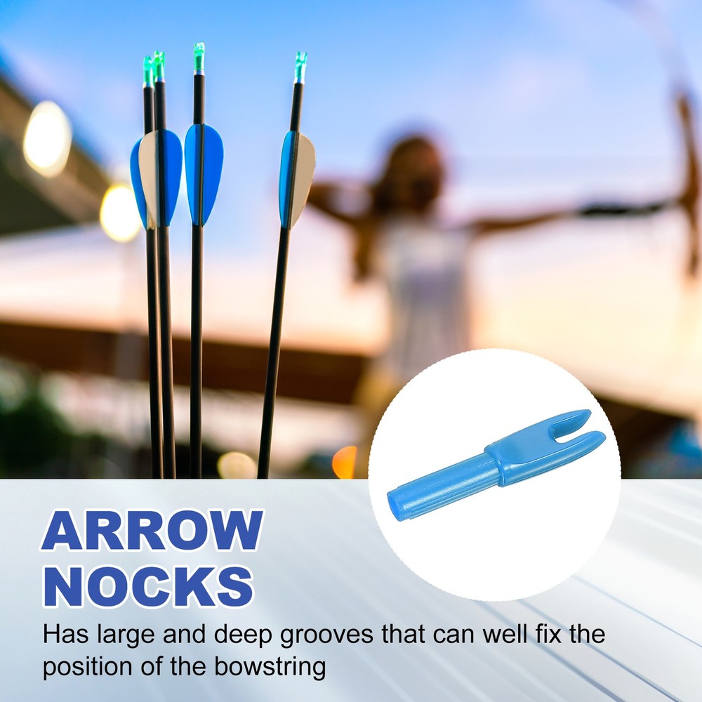 12Pack Archery Arrows Nocks 4.2mm Plastic Insert Arrow Nock Blue