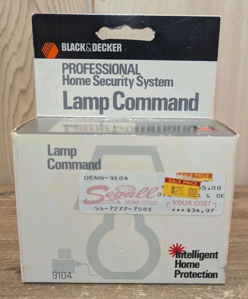 Black & Decker Professional Home Security System Lamp Command New In Box NOS