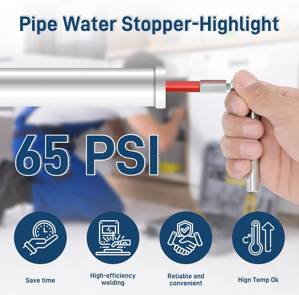Professional Plumbing Plug Tool Kit for Quick Pipe Repairs - 3 Tools Included
