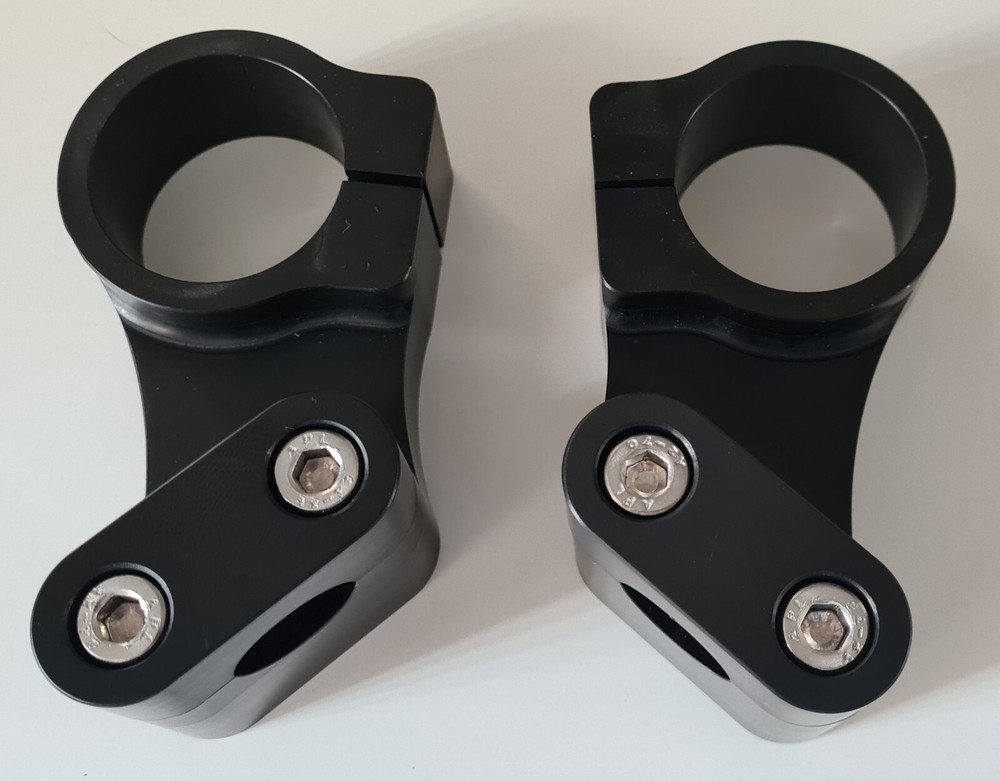 Street fighter handle bar riser conversion brackets for 43mm forks