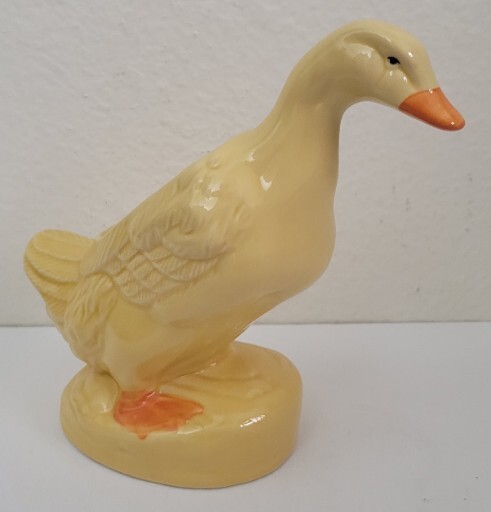 Ceramic Yellow Duck Planter 7.25" Tall