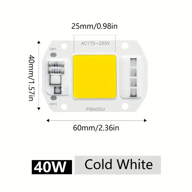 40W Cool White LED Chip LED Headlight Bulbs DIY Lighting