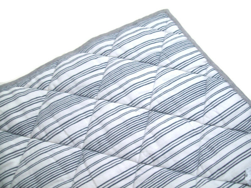 Tagless Yarn Dyed Stripe Quilted Fabric Patch Sample Mat