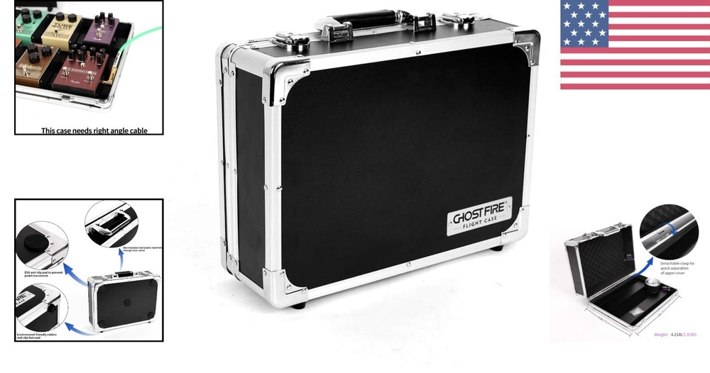 Ghost Fire T-EC6 Multi Effect Pedal Case - Lightweight & Secure for 4-5 Pedals