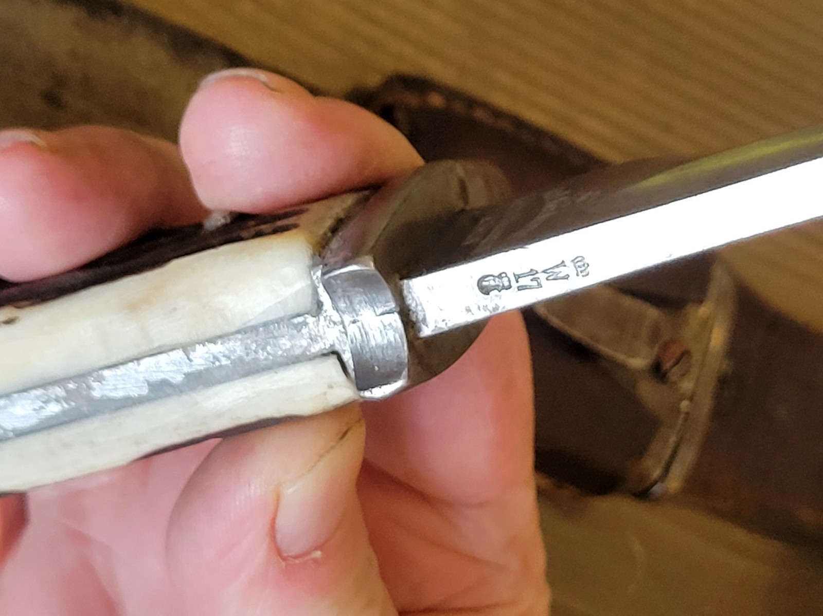 Modified WWI German Stag Handle Mauser Bayonet