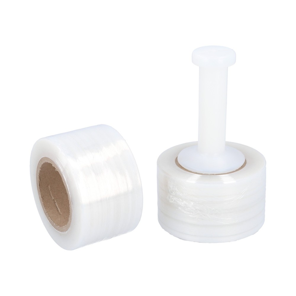 36 Rolls Stretch Wrap Mini Bundle 3" x 700' 120 Gauge Plastic Handle