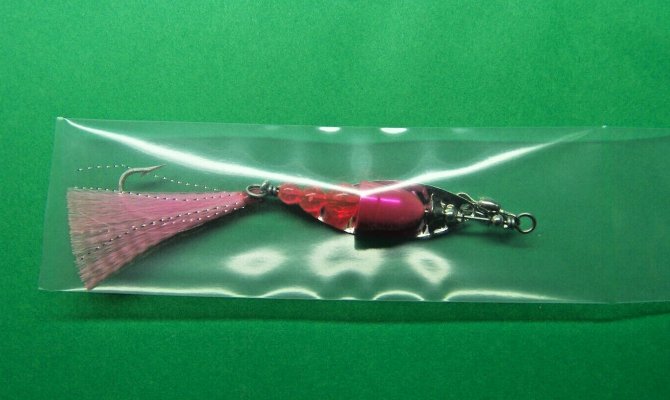 Trout Salmon Steel head Spinner Pink .35 Ounce 9 Grams 1/0 single Hook New USA